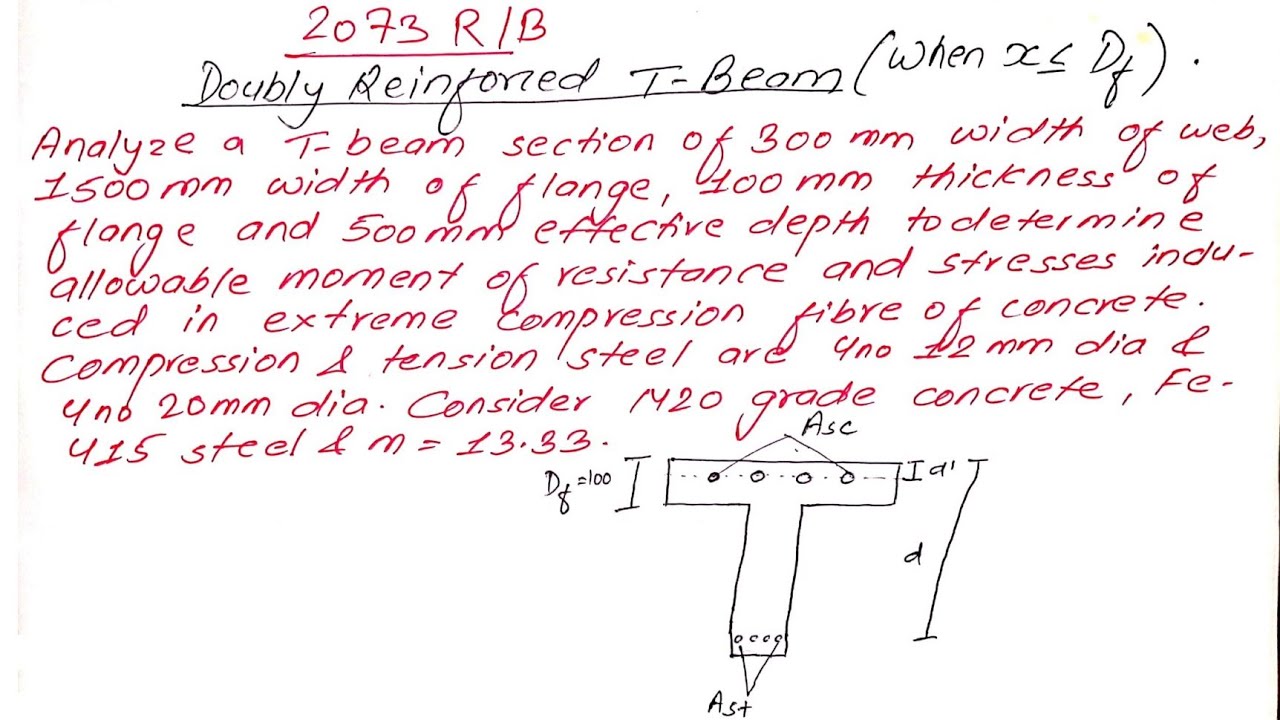 Doubly Reinforced T-Beam  | Lecture:1 | 5th Sem | Prashant YT | CTEVT |