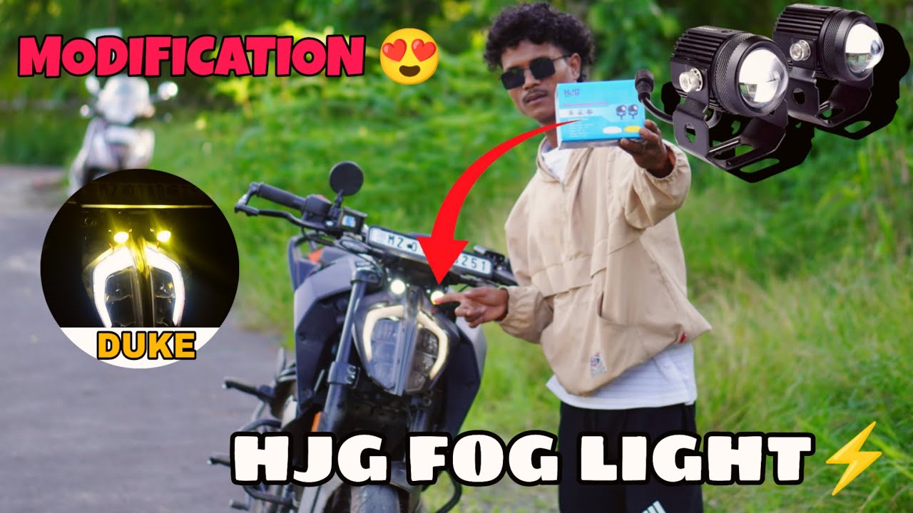 HJG Mini Fog Light Installation On Duke 200 Bs6 || Installation And Full Review