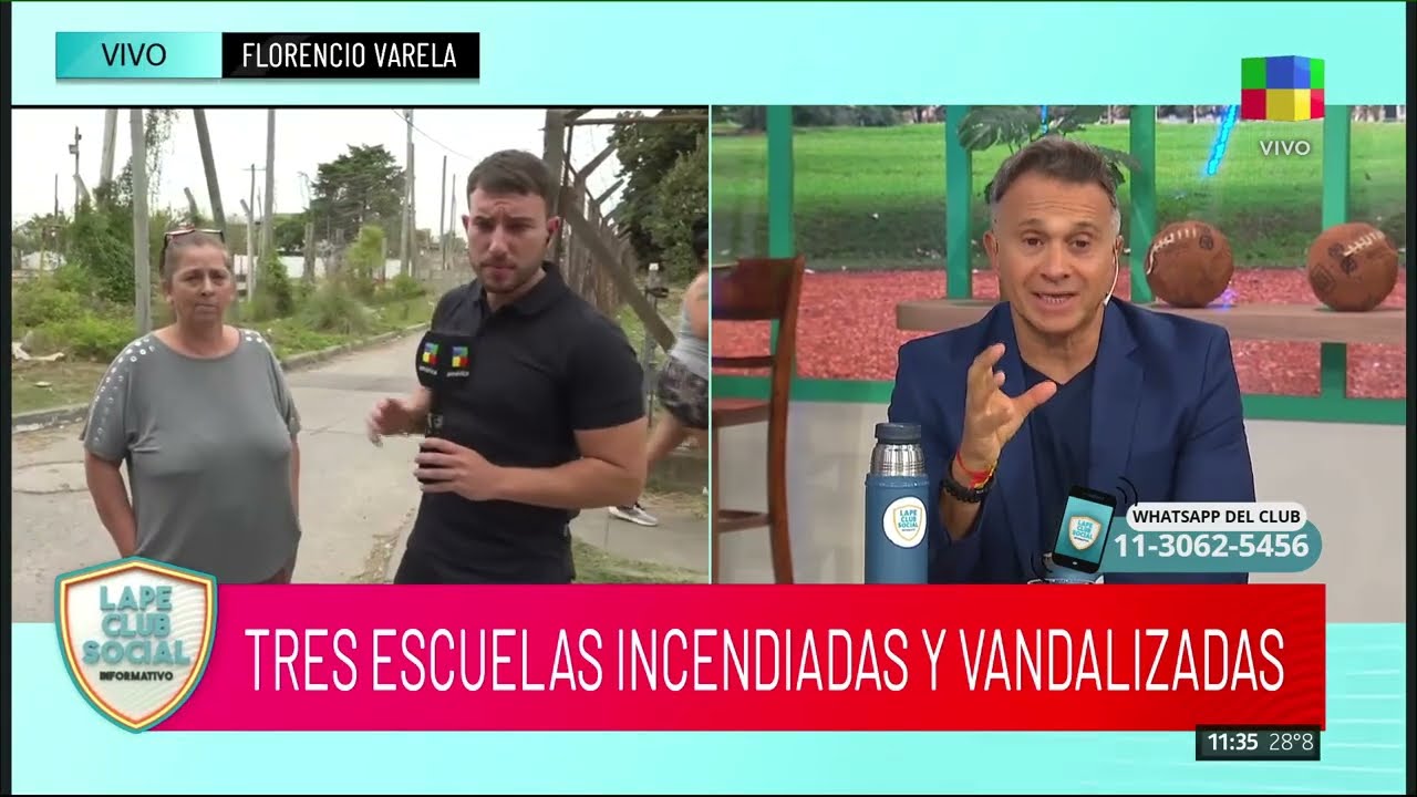 🔴 FLORENCIO VARELA: TRES ESCUELAS INCENDIADAS Y VANDALIZADAS