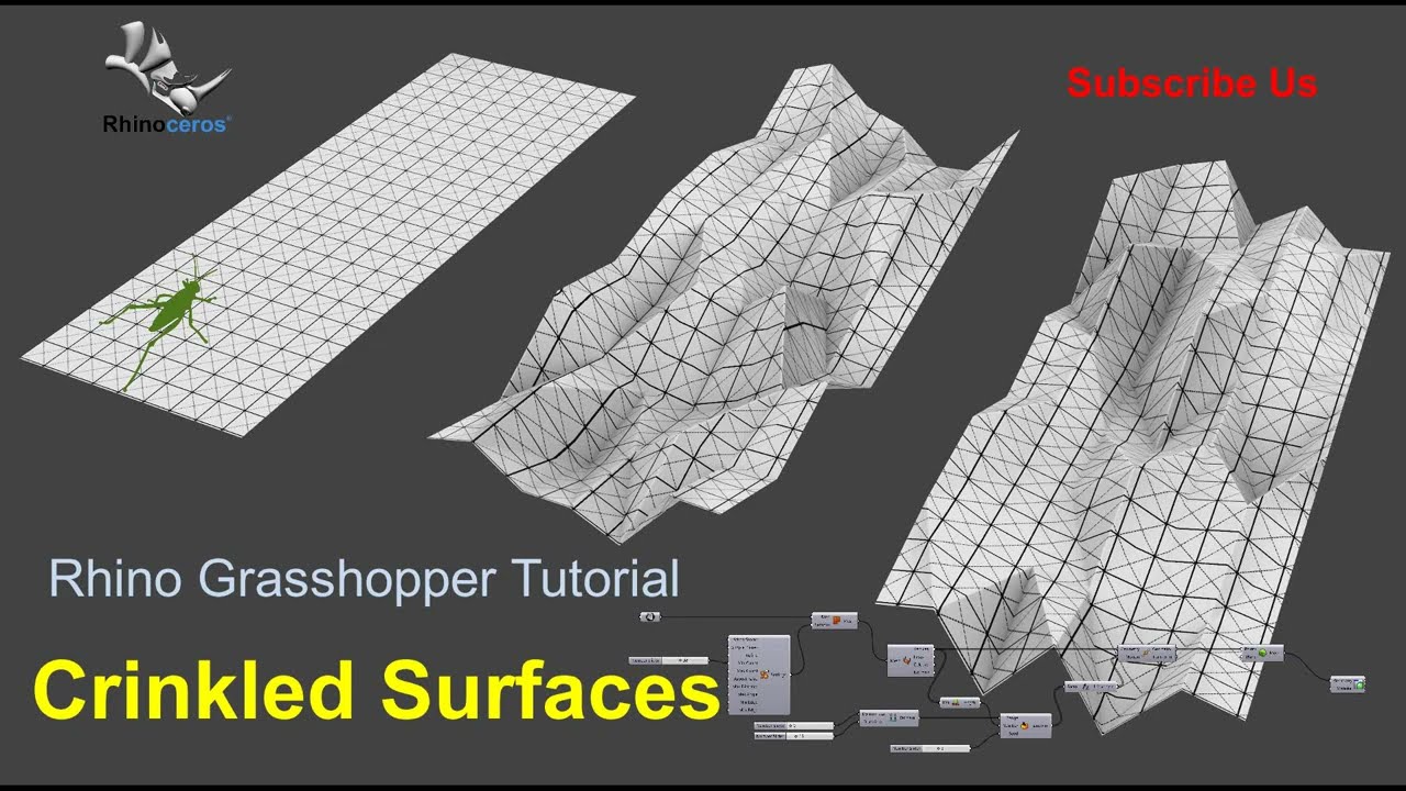 Rhino Grasshopper Tutorial : Crinkled Surfaces