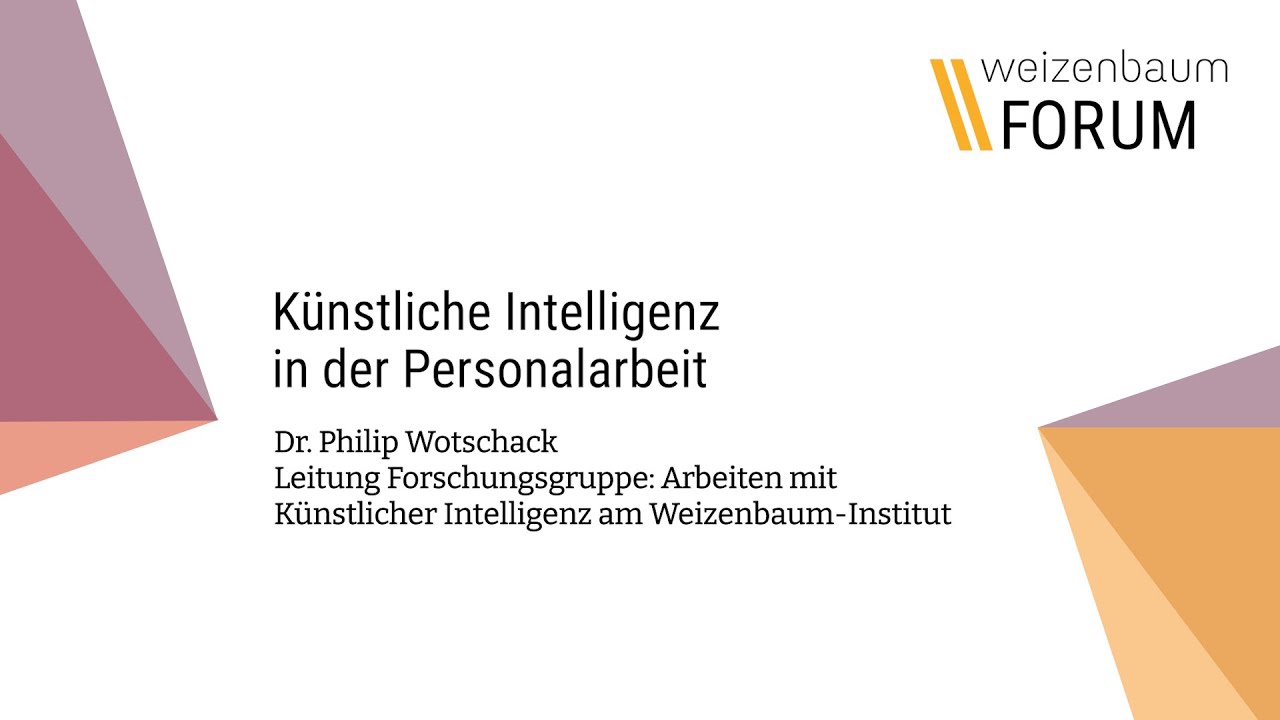 Weizenbaum-Forum Okt 25 | Impuls Philip Wotschack zu 