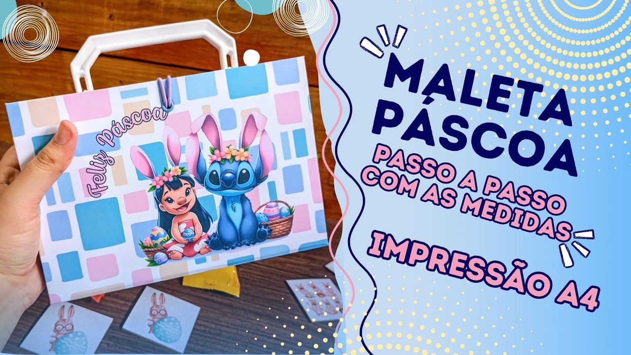 #18 COMO FAZER MALETA CARTONADA COM IMPRESSORA A4 (NO CANVA) MALETA DE PÁSCOA!! PASSO A PASSO