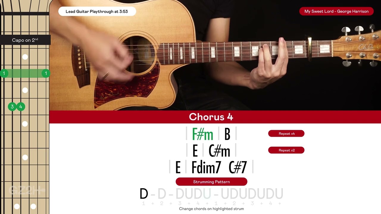My Sweet Lord Guitar Cover George Harrison 🎸|Tabs + Chords|