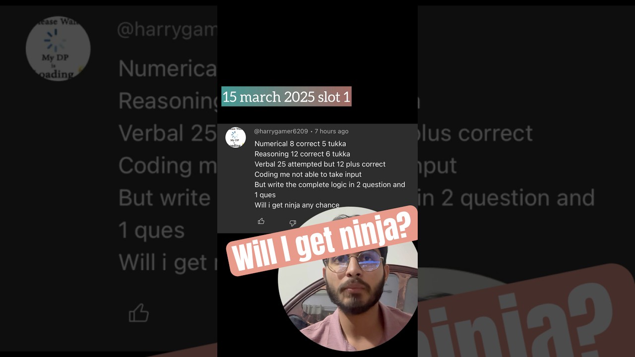 Will I get Ninja? | TCS NQT | 15-03-25 cut off