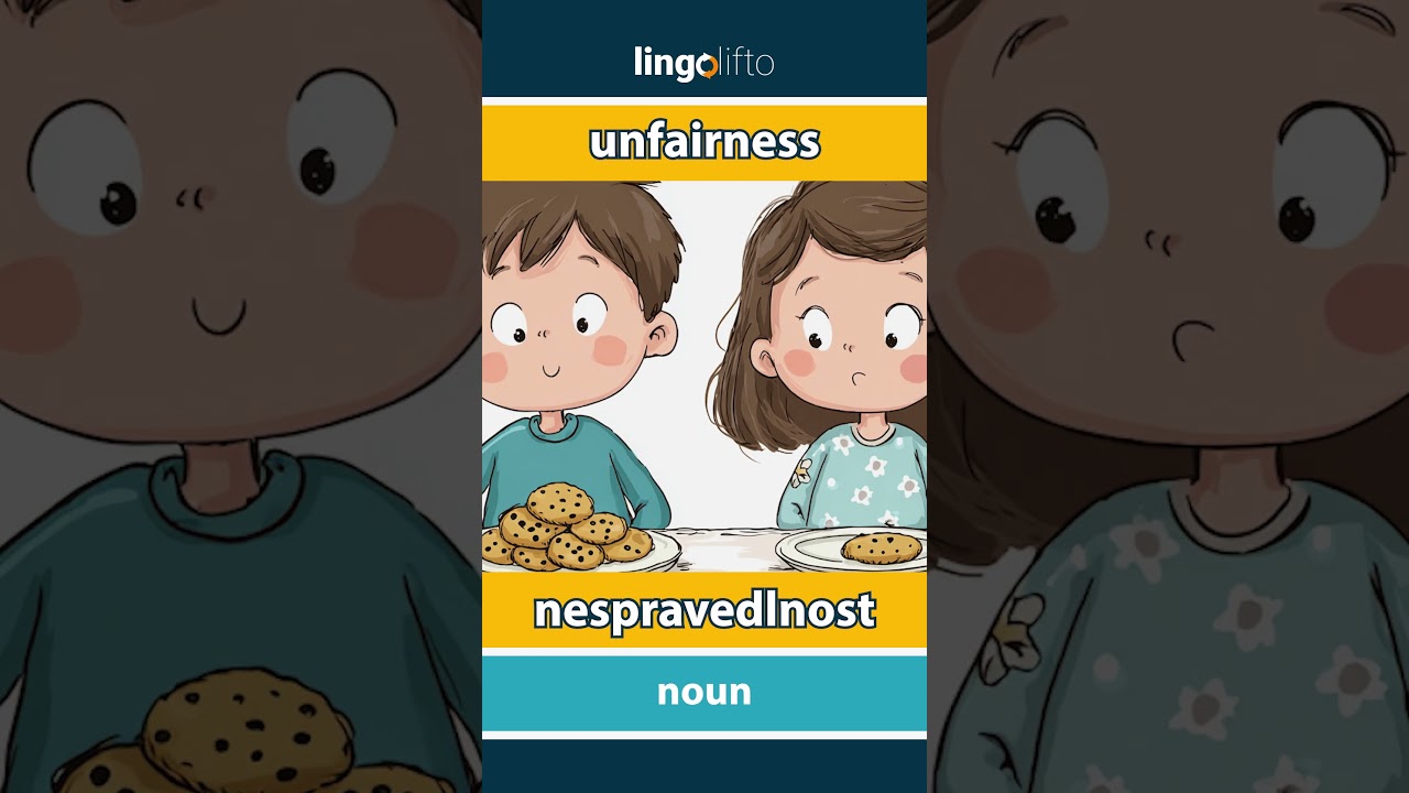 🇬🇧🇨🇿 unfairness - nespravedlnost : learn English : učme se anglicky : vocabulary builder