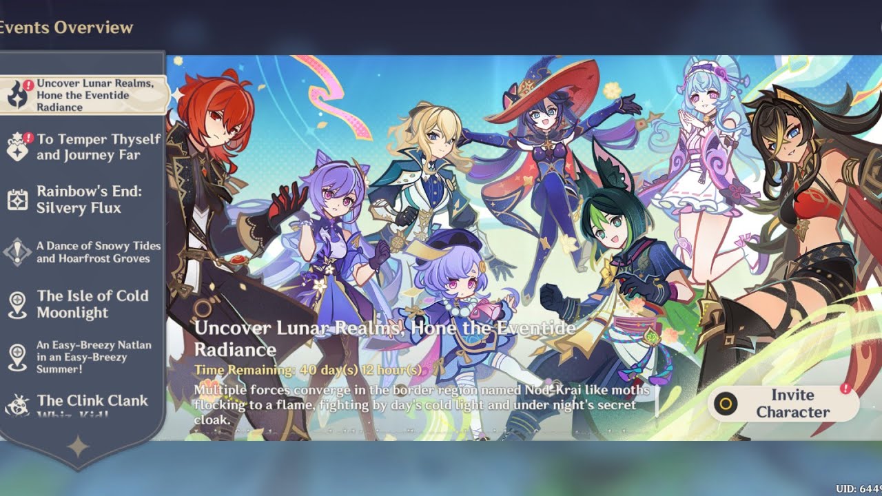 My Genshin Impact Gameplay Uncover Lunar Realms Hone the Eventide Radiance Free Character Selection!