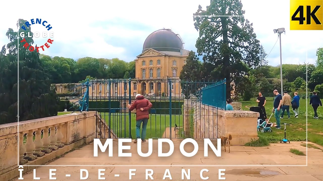 ᴘᴀʀɪꜱ ᴅᴀʏ ᴛʀɪᴘ 🇫🇷 MEUDON Calm French City Promenade 4k Town Hall➜ Paris panorama ➜ Observatoire
