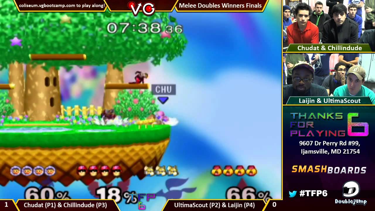 TFP6 - Chudat & Chillindude Vs. UltimaScout & Laijin - SSBM Doubles Winners Finals - Smash Melee