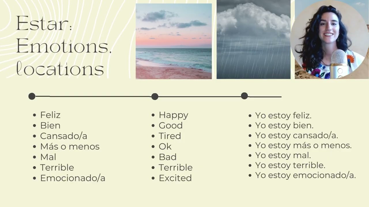 Emotions and locations in Spanish