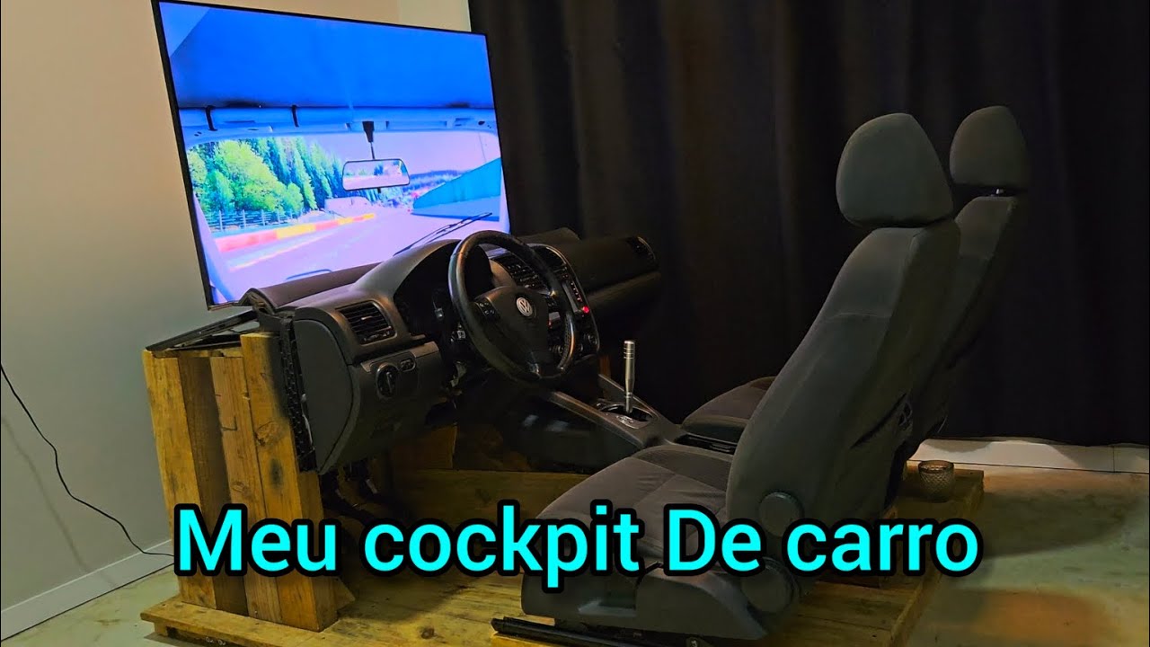 Simulador REAL com painel de carro (feito em casa)