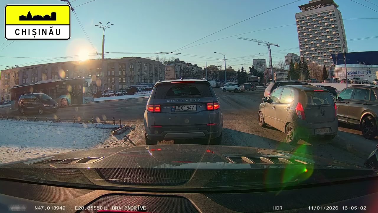 Drive from Pegas Restaurant in Chisinau to Straseni via Vatra | 11/01/2026