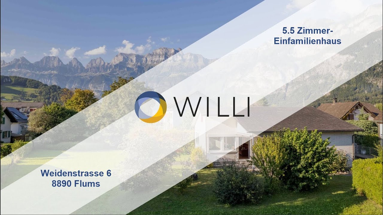 Flums - Einfamilienhaus in ruhigem und famili&auml;rem Wohnquartier