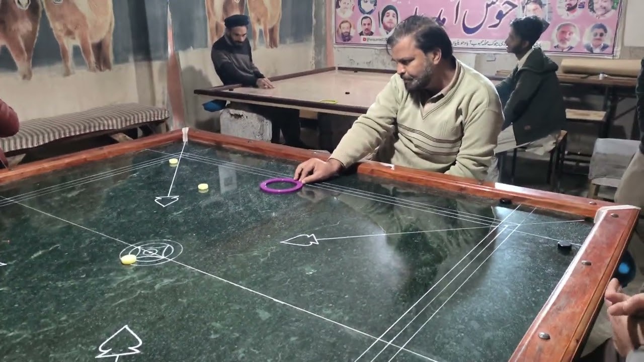 Mama VS Toseef Bhi Part 2 Big Carrom Challenge Match Full Frame 😱🤯#Carrom#Video#Viral#Trending