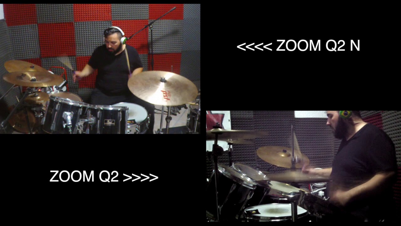 Zoom q2n/Zoom q2 comparison 2 minute to midnight Drum cover Fabrizio Murgia 