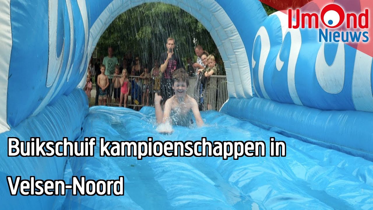 Buikschuif kampioenschappen in Velsen-Noord