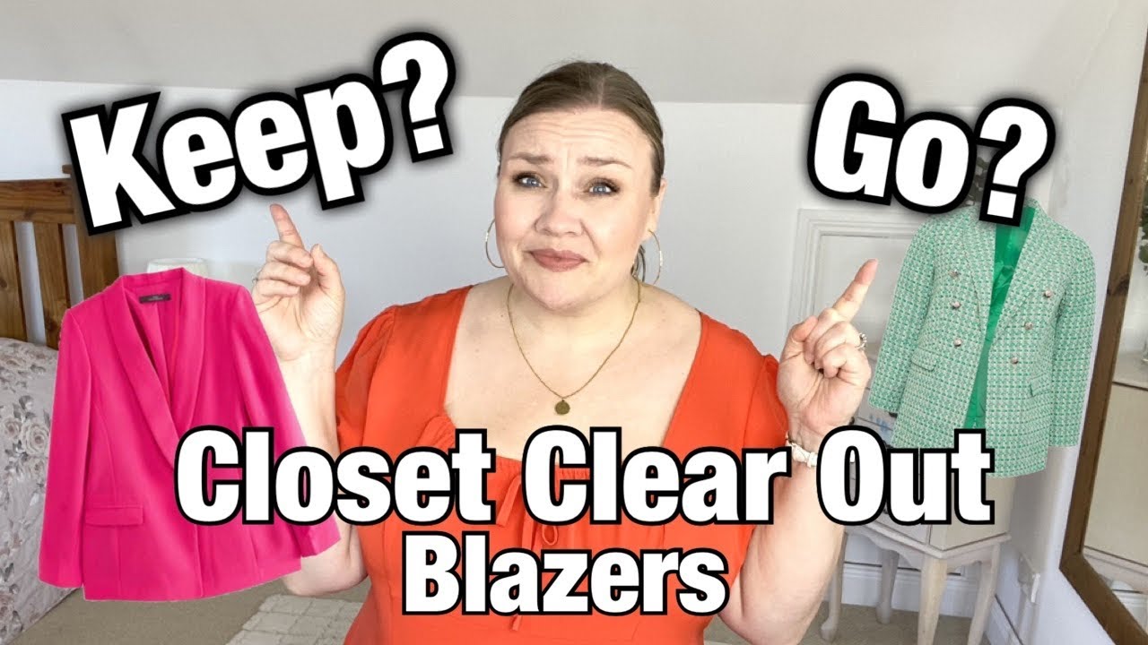 WARDROBE TOUR AND CLEAR OUT | Blazers