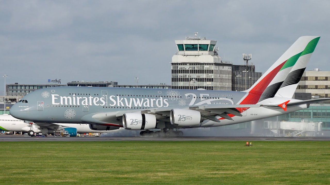 Emirates Skywards 25th Anniversary Livery On A380 At Manchester Airport