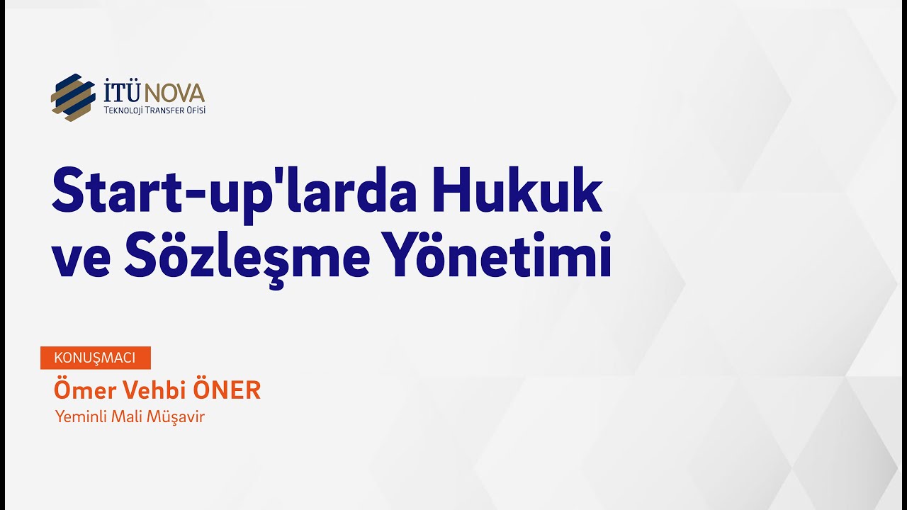 Start-up'larda Hukuk ve Sözleşme Yönetimi