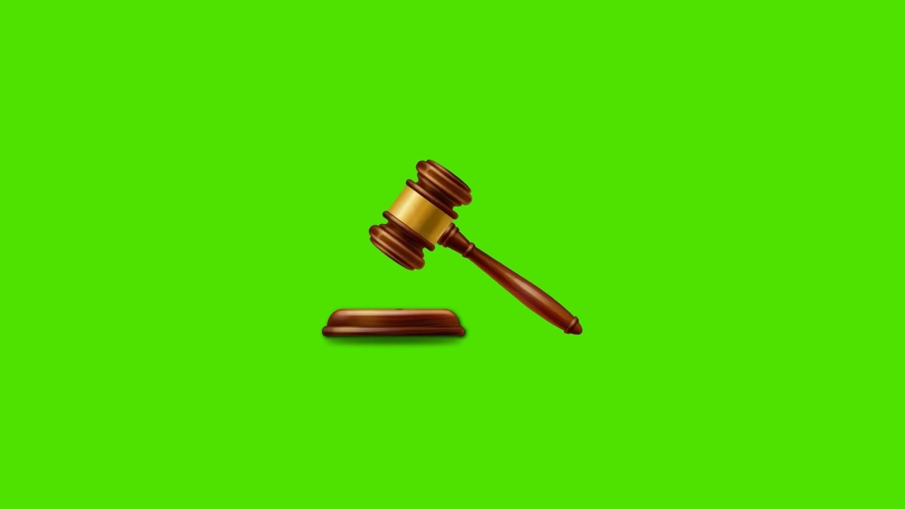 Judge Gavel Animated Green Screen