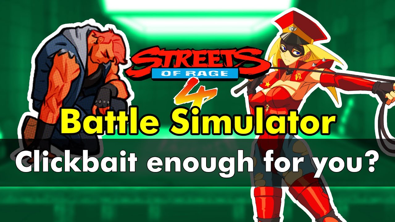 Streets of Rage 4 ARENA (Battle Simulator) - Galsia vs Nora | SOR4 DLC v7