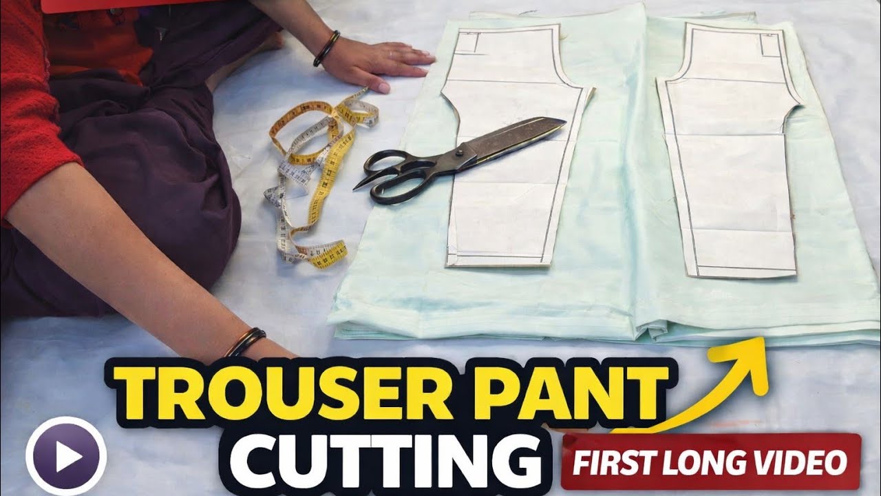 Trouser pant cutting ✂️🤣 long video 🤔 SSN Silai ❤️#womensfashion #video 