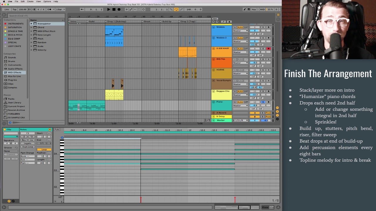 Tor Caspersen - Ableton Live Project 2-3 - Hybrid Trap-Dubstep (Arrange & Sound Design)