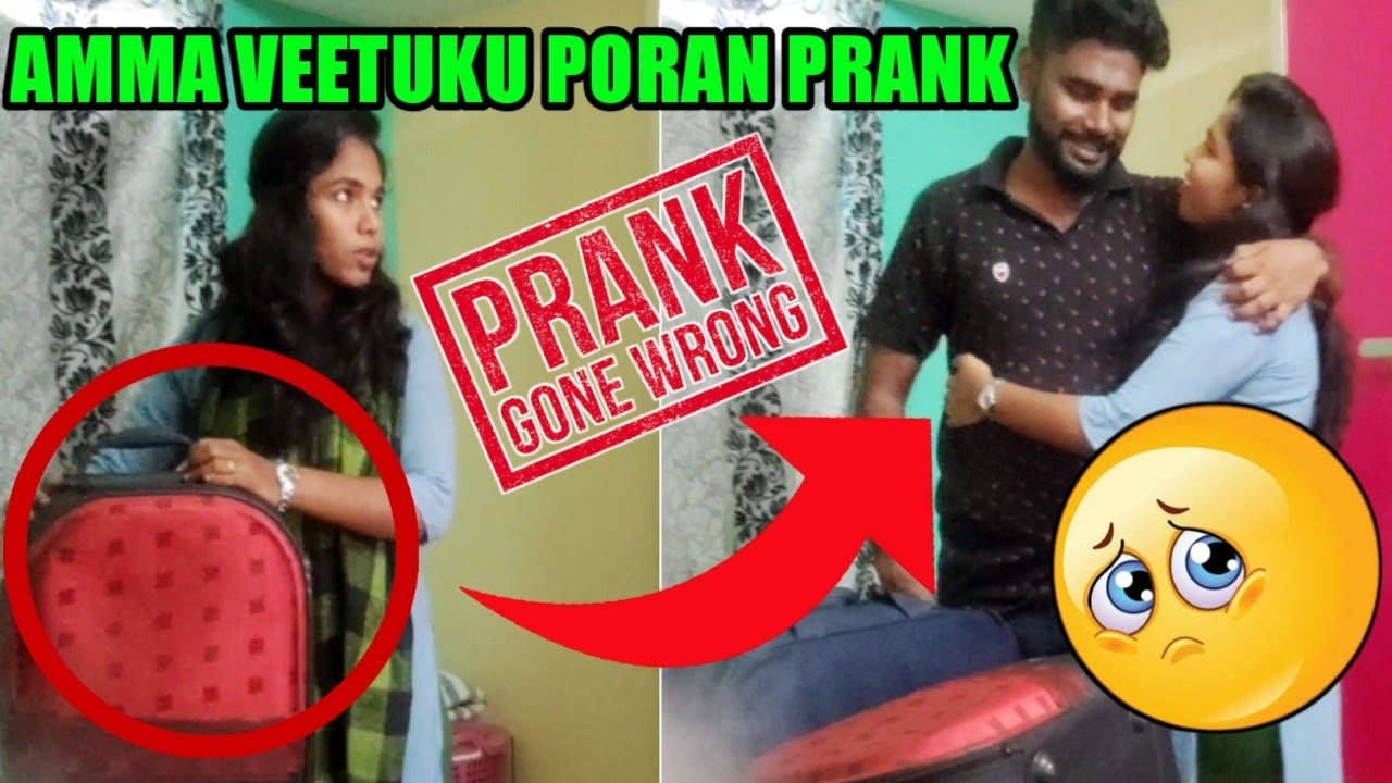 FIRST TIME PRANKING MY HUSBAND 🥴 | PRANK GONE WRONG❌ | He saw camera 😫 | Amma veetuku poran #prank