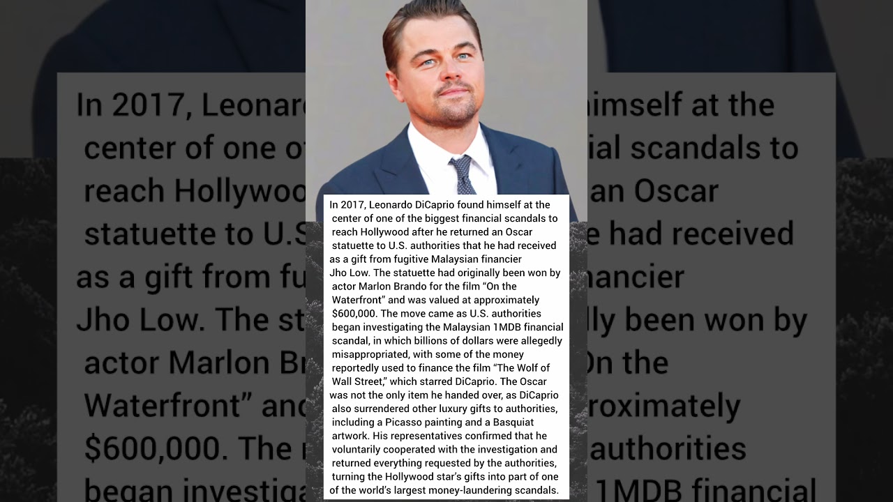 Leonardo DiCaprio Returns a $600,000 Oscar Amid Financial Scandal
