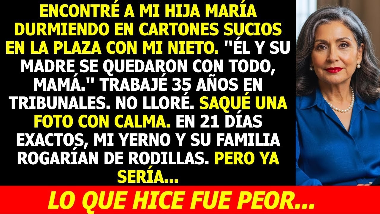 Encontré a Mi hija Durmiendo en la Plaza con mi Nieto     21 Días Después, él me Rogaba que Parara