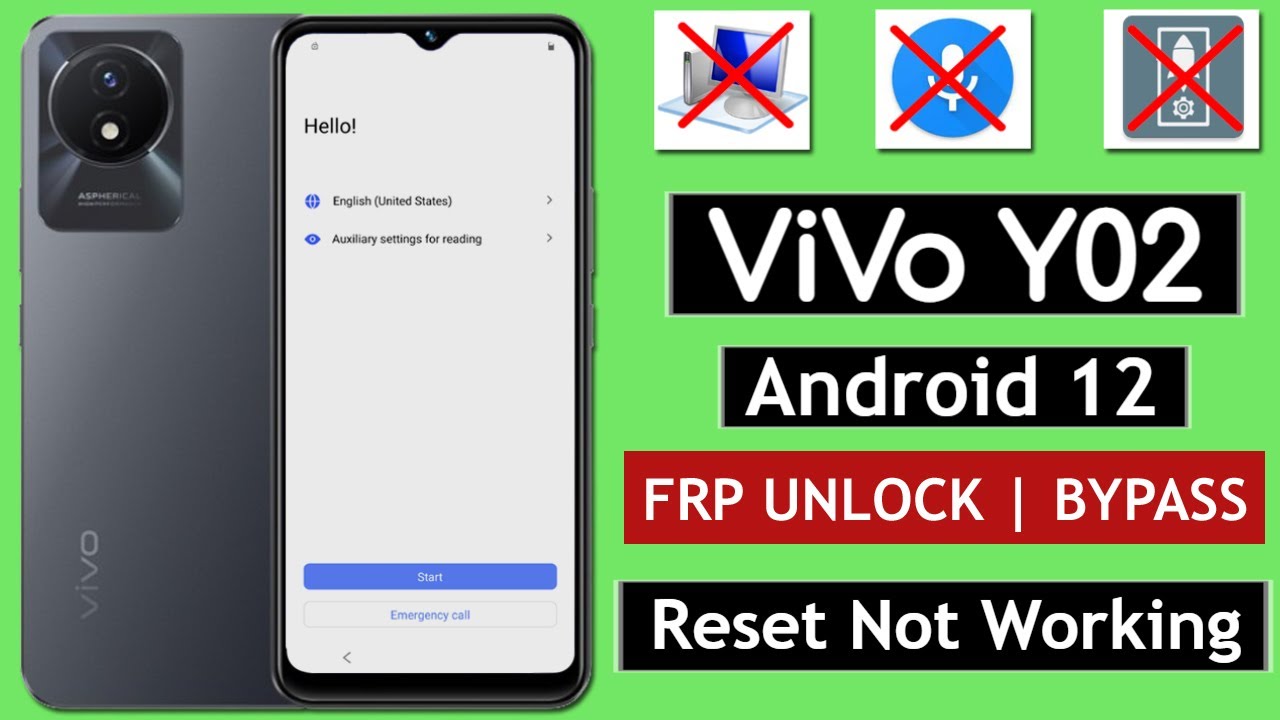 Vivo Y02 Frp Bypass/Unlock Google A/c Lock Without PC - Reset Option Not Working - New Method 2023