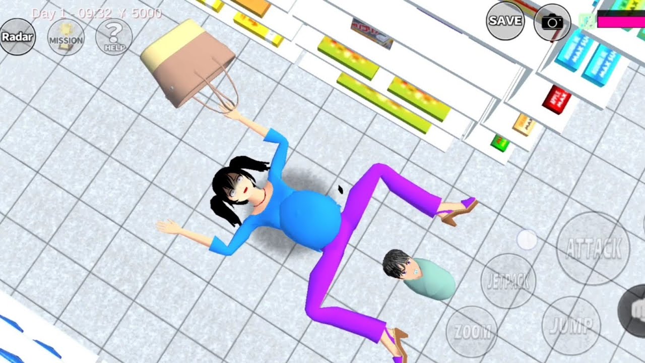 How to play Rina Pregnant and give birth | Tutorial sakura melahirkan game sakura school simulator