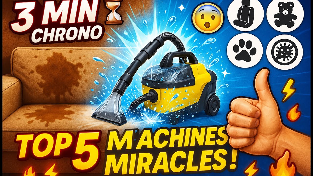 TOP 5 Shampouineuse 2025 (Aspirateur Injecteur/Extracteur pour Voiture/Canap&eacute;/Tapis)