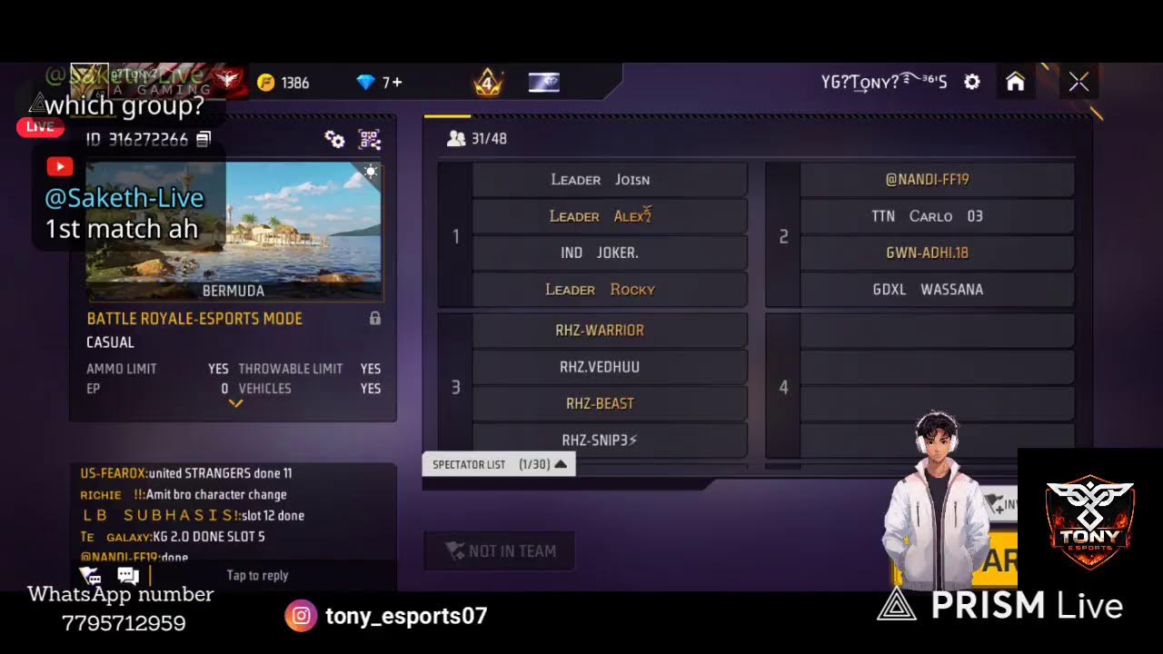 Live streaming of tony_esports07