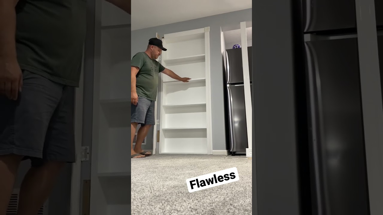 Hidden door #woodworking #woodshop #diy #howto #learnonyoutube