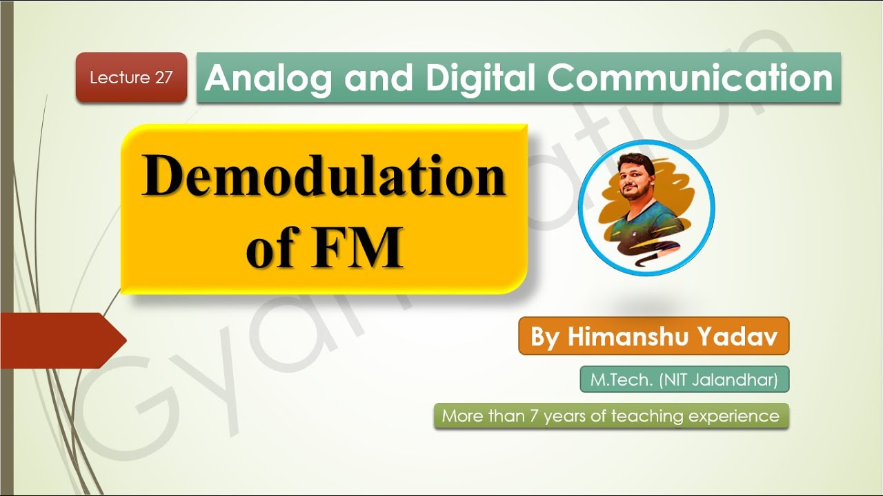 Lecture 27: Phase Locked Loop (PLL) | Phase Modulation             #frequencymodulation #aktu