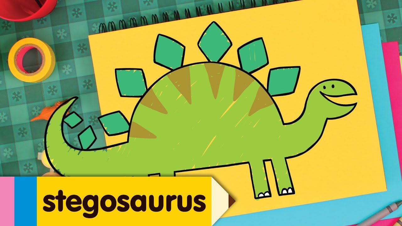 How To Draw A Stegosaurus | Simple Drawing Lesson for Kids | Step By Step