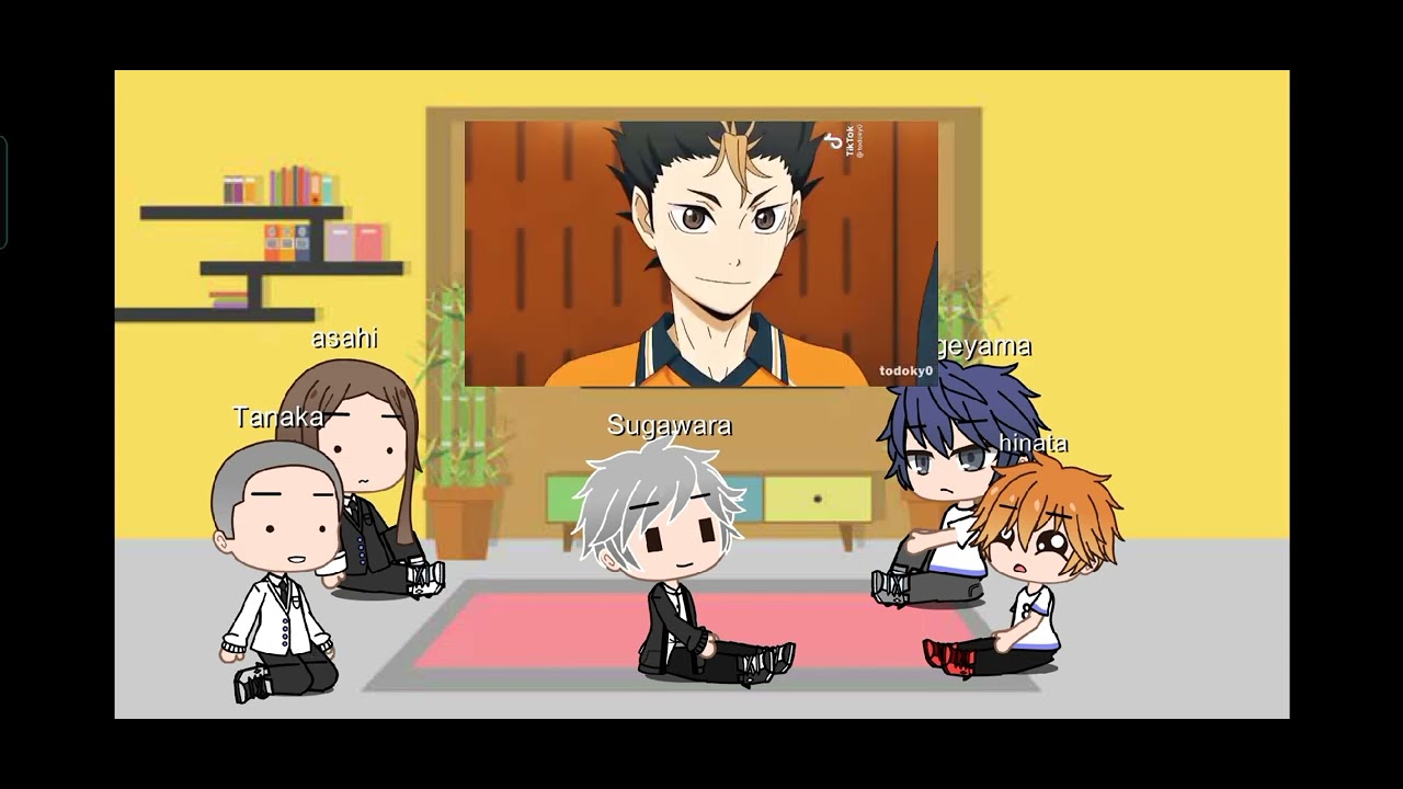 haikyuu react to nishinoya