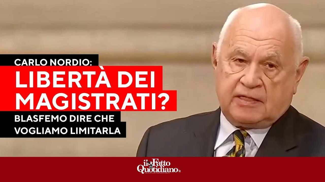 Nordio: &ldquo;Blasfemo dire che vogliamo limitare la libert&agrave; dei magistrati&rdquo;