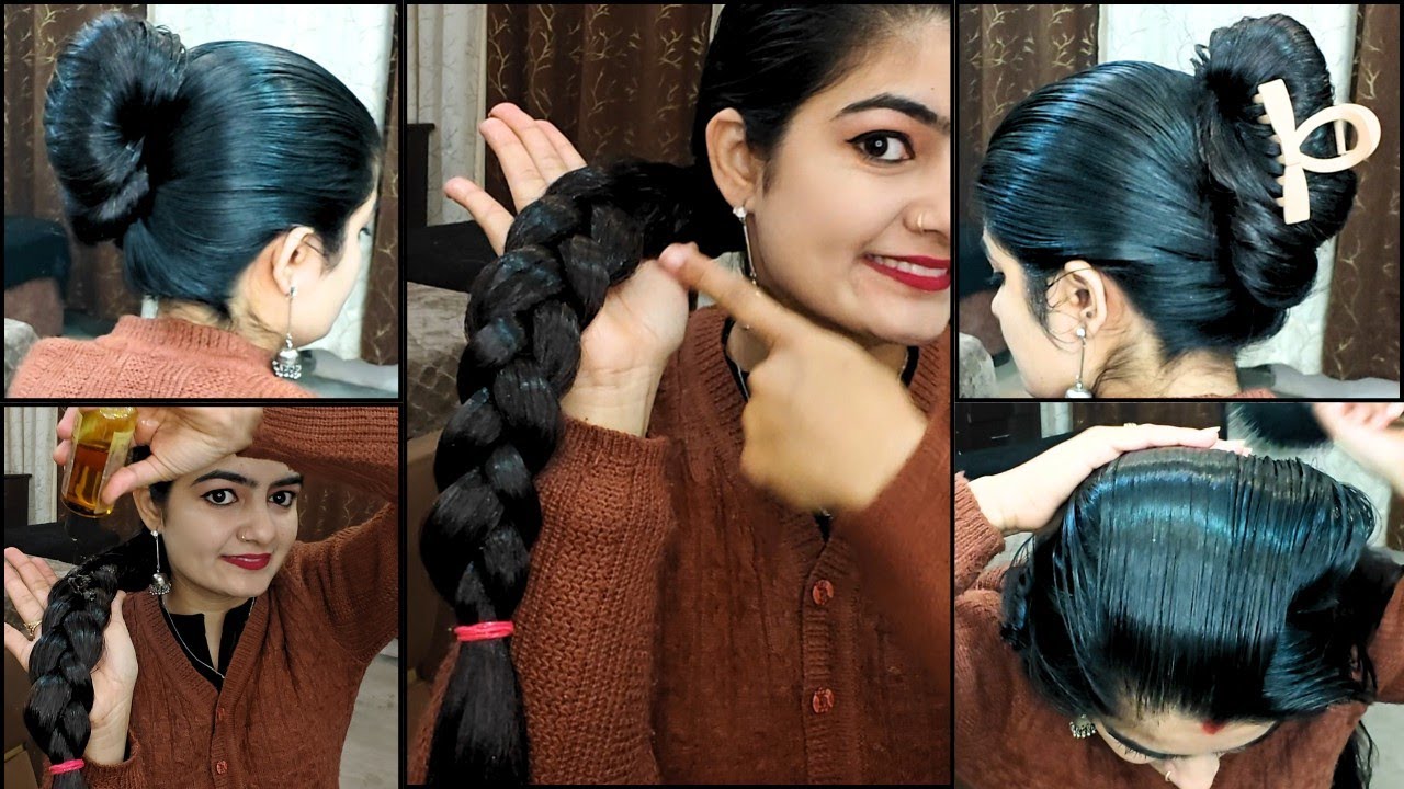 🔥 170 mL Oil Challenge on Deep Oily Hair 😱 | Single Braid vs Bun | Heavy Oiling Massage
