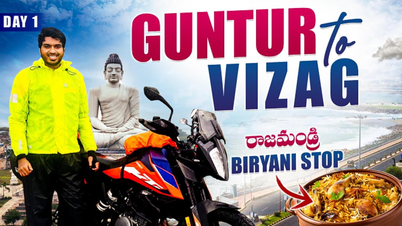 Rajahmundry Biryani Stop || Guntur to Vizag Bike Ride || Telugu MotoVlog || SamiMotoLens
