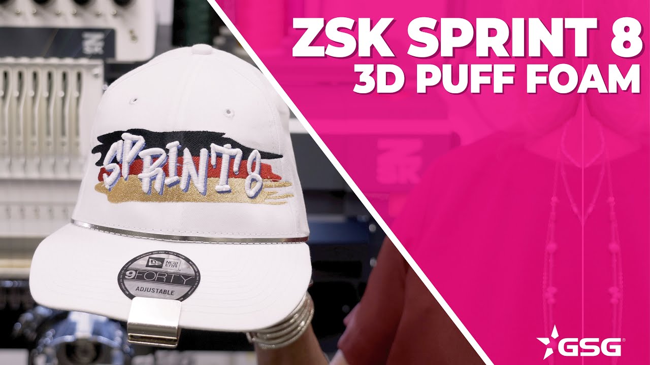 ZSK Sprint 8 3D Puff foam Embroidery
