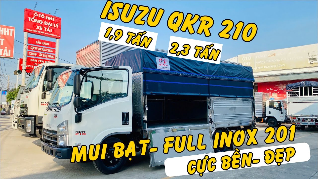 Isuzu QKR Mui Bạt Full Inox 201 | Isuzu Sài Gòn giới thiệu xe Isuzu QKR 210 Mui Bạt Full Inox 201