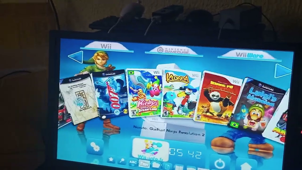 Wii tunadão com tema Mario, desbloqueado com HD de 320 gigas