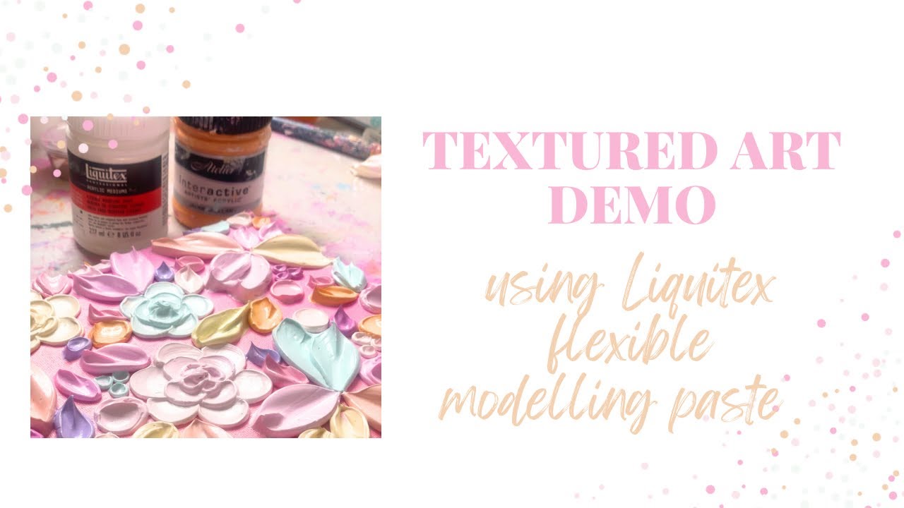 Quick flower demo using Liquitex flexible modelling paste.