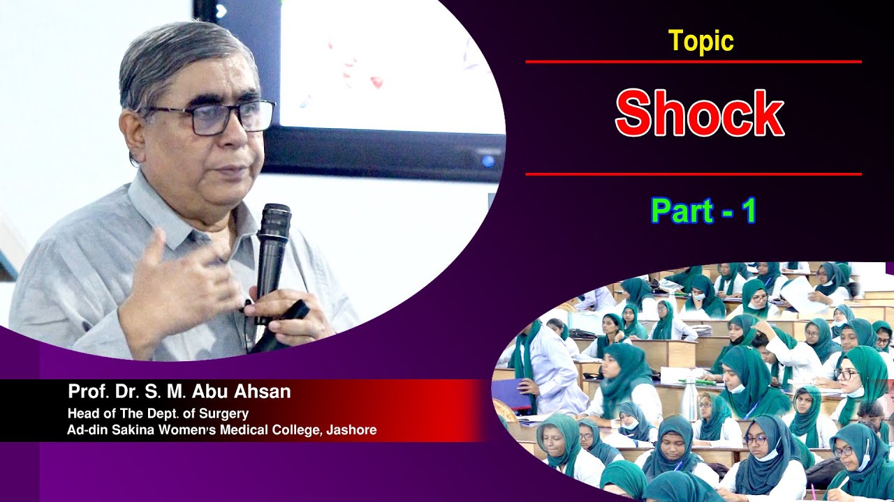 Shock Part 1 II Prof. Dr. S. M. Abu Ahsan II Head Dept. of Surgery II ASWMC II
