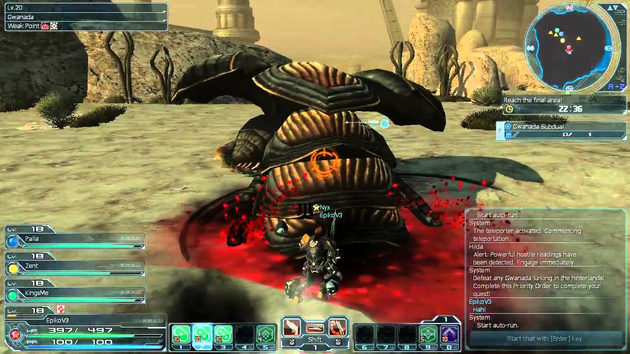 PSO SEA Gwanahda Boss Battle