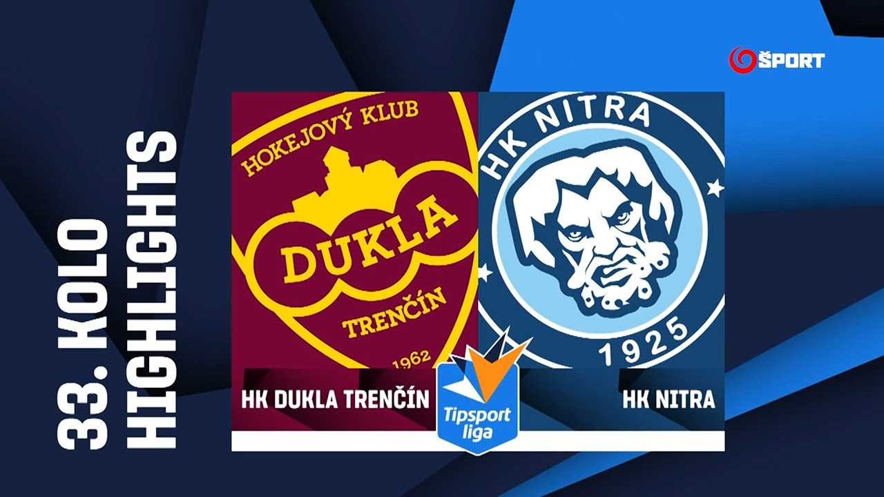 33. kolo: HK Dukla Trenčín - HK Nitra 3:2 pp (1:0, 1:1, 0:1 - 1:0)