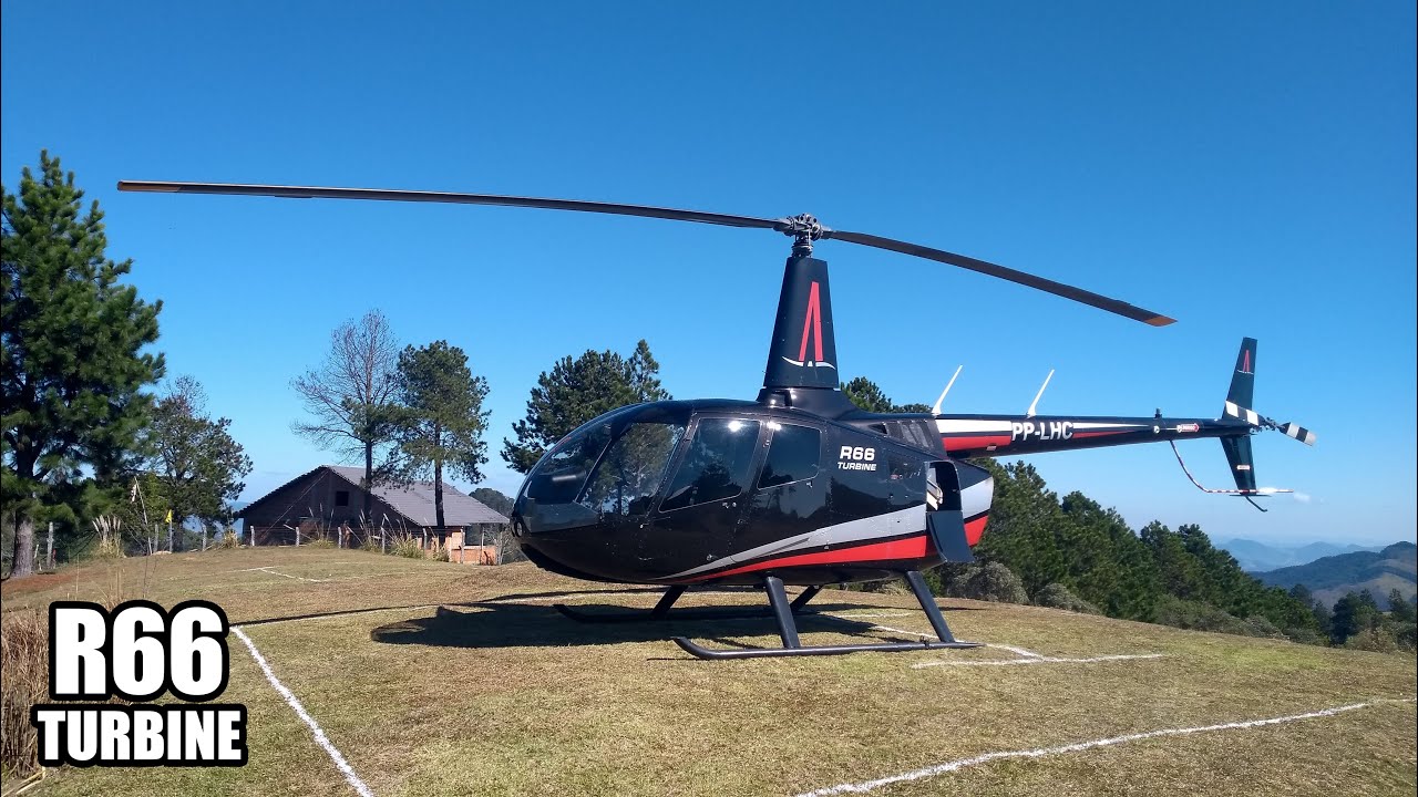 Acionamento e decolagem -- Robinson R66 -- PP-LHC
