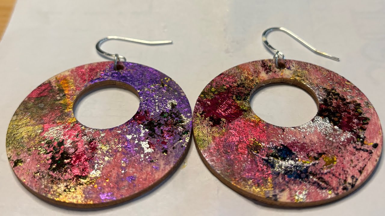 Foil on Wood Earrings Tutorial
