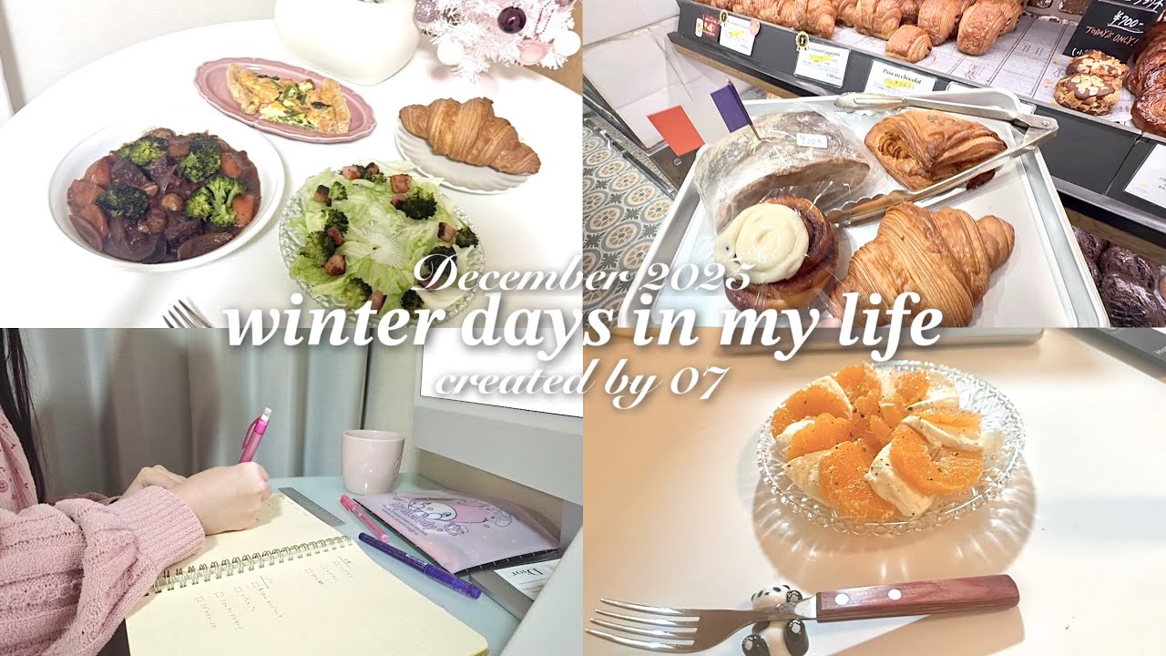 ⛄️WINTER DAYS | 2026年のwish listを作る休日 | おうちクリスマスディナーを作って食べる | 断捨離50items